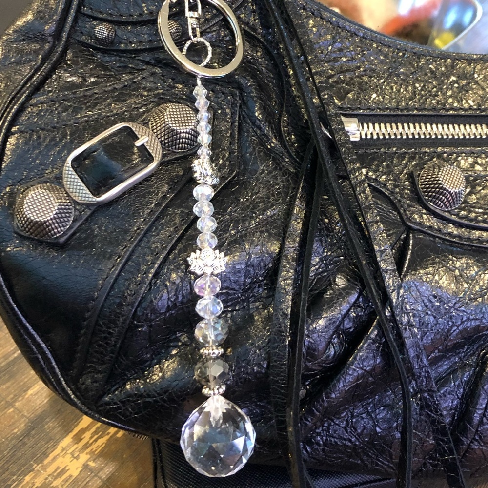 🪷 Lotus Bag Charm/Rear View Mirror/Sun Catcher